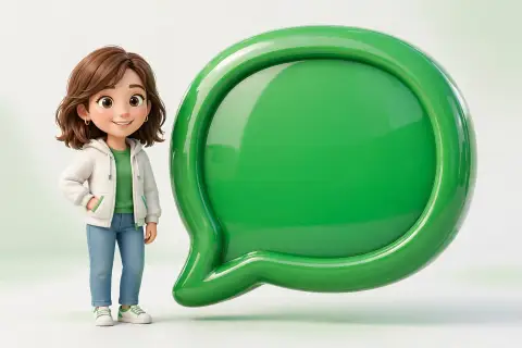 WhatsApp 3D Girl